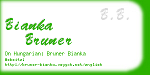 bianka bruner business card